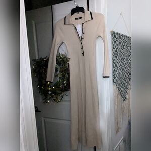 Gorgeous Merokeety ribbed stretch sweater dress maxi small New w tags